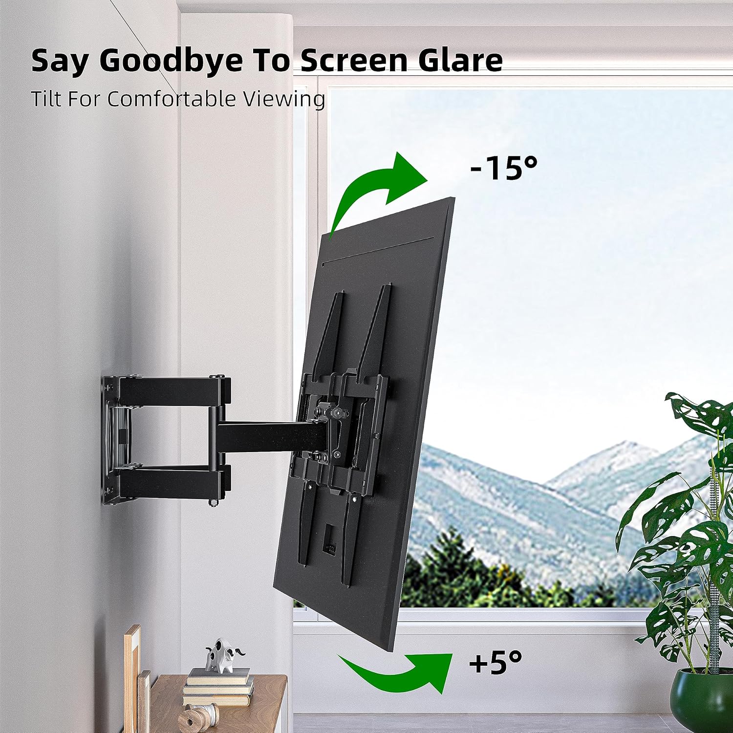 USX MOUNT Full Motion TV Wall Mount - Swivel & Tilt Bracket for 37"-84" TVs | Max VESA 600x400mm, 120 lbs Capacity