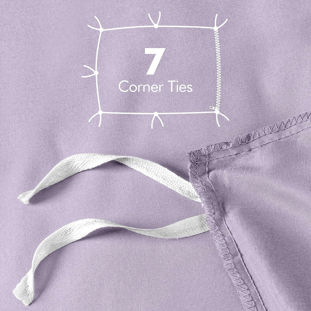 Utopia Bedding Duvet Cover Set - 3 Piece Queen Size with Zipper Closure | Lavender 90x90 Inches & 2 Pillow Shams