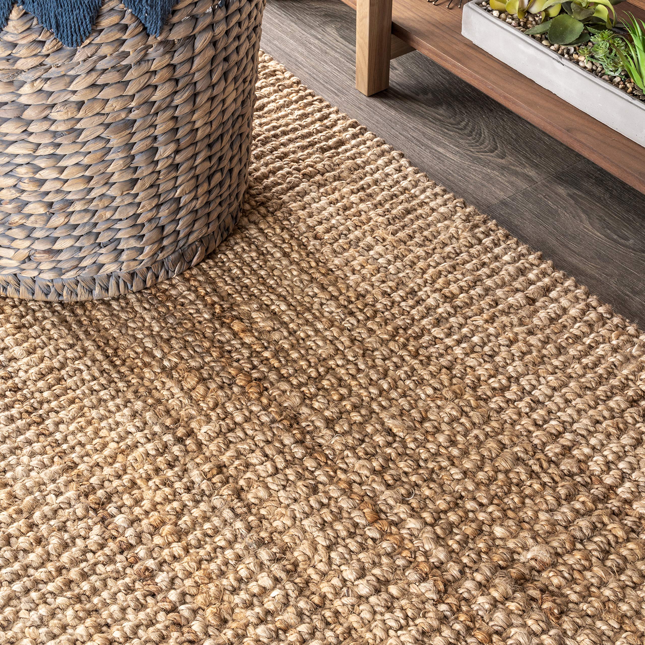 JONATHAN Y Pata Hand Woven Chunky Jute Natural Runner Rug, 2x14, Bohemian, Rustic, Cottage, Easy-Cleaning for Living Room, Bedroom, Kitchen, Non-Shedding (NRF102A-214)