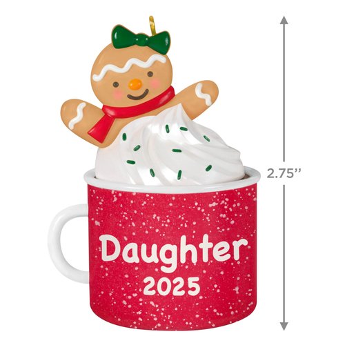 Hallmark Keepsake Christmas Ornament 2025, Daughter Gingerbread Girl in Mug 2025