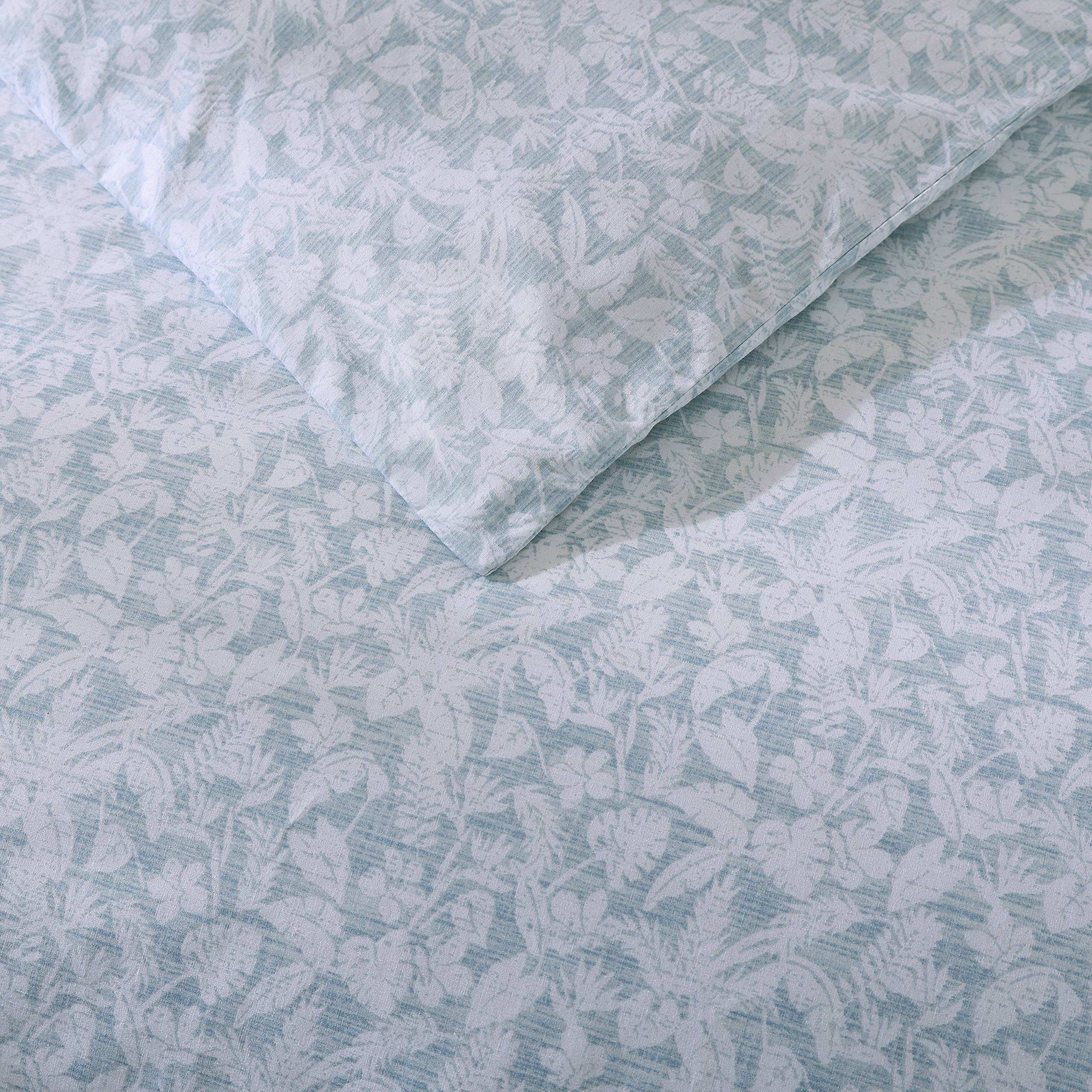 Tommy Bahama- King Duvet Cover Set, Reversible Cotton Bedding Set with Matching Shams, Coastal Home Décor (Koya Bay Blue, King)