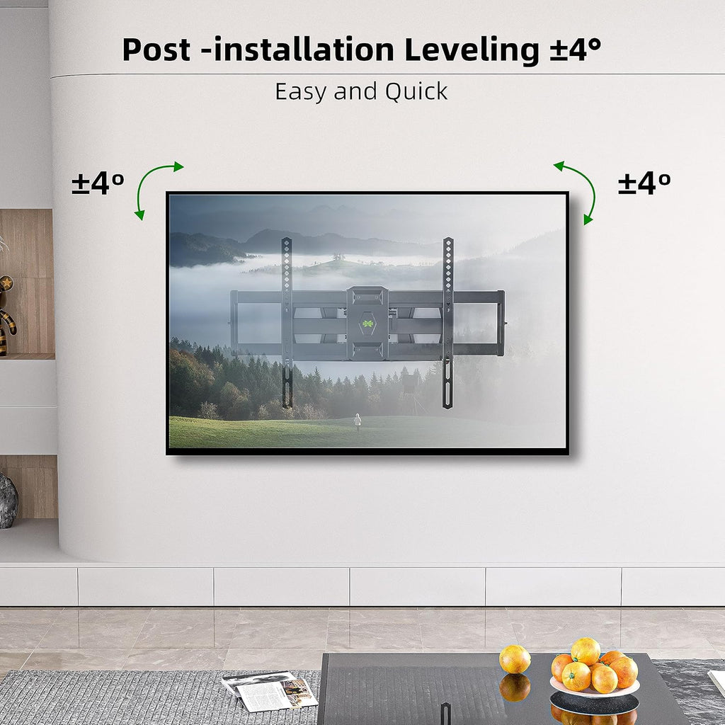 USX MOUNT Full Motion TV Wall Mount - Swivel & Tilt Bracket for 37"-84" TVs | Max VESA 600x400mm, 120 lbs Capacity