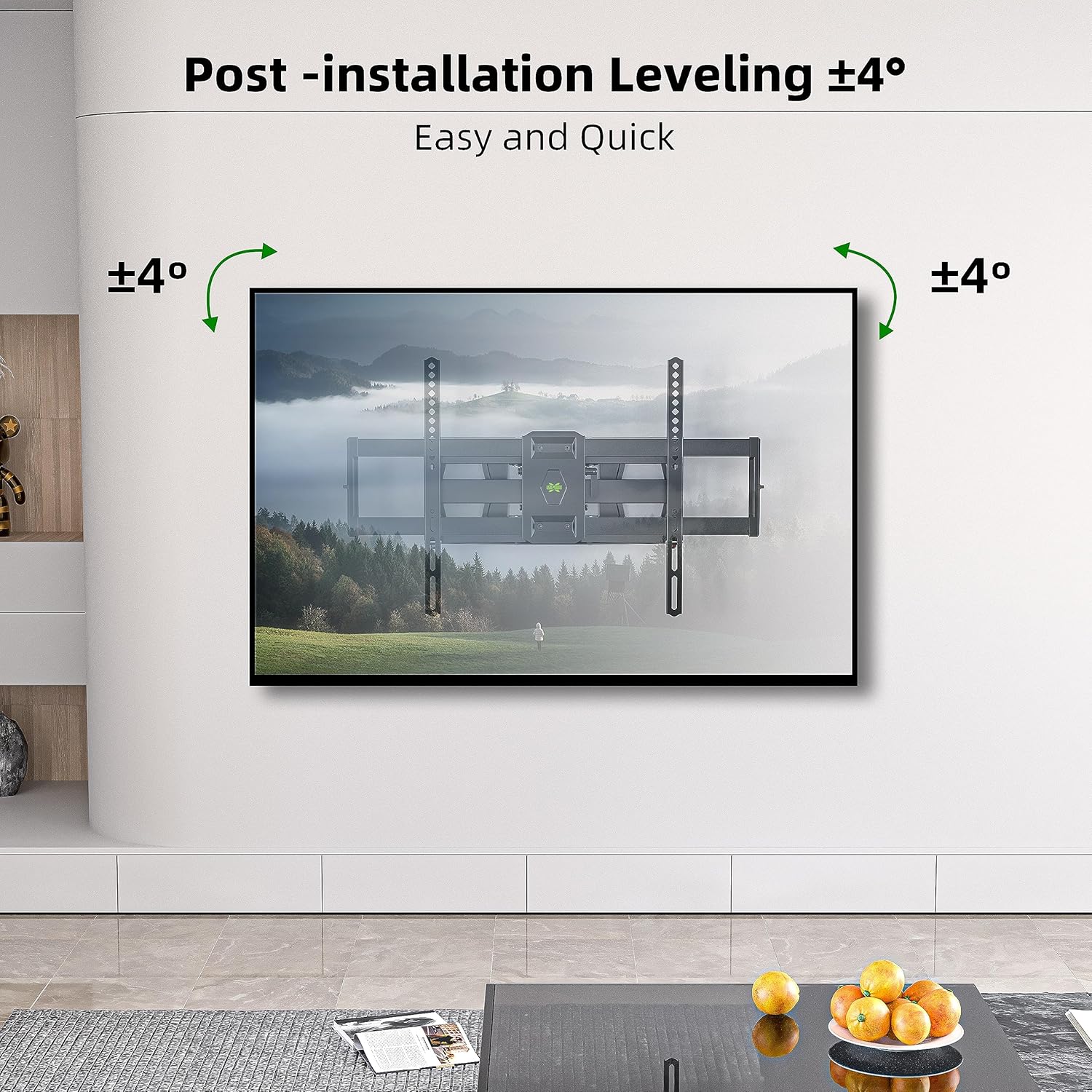 USX MOUNT Full Motion TV Wall Mount - Swivel & Tilt Bracket for 37"-84" TVs | Max VESA 600x400mm, 120 lbs Capacity