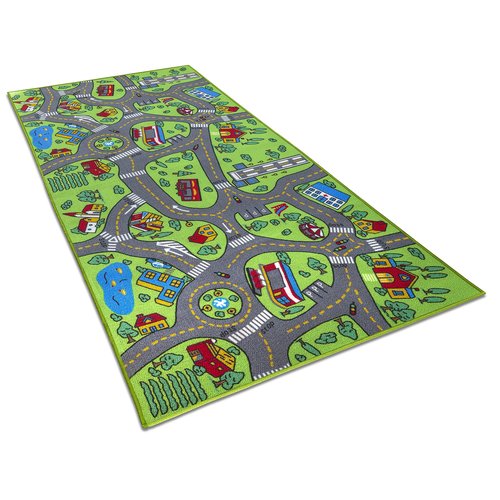 Kids Rugs Carpet Giant Large 80" x 40" Playmat City Life - Learn & Have Fun Safe! Children's Educational, Road Traffic System, Multi Color, Play Mat Rug Great for Playing Cars, Bedroom Playroom, Area