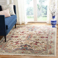 SAFAVIEH Kashan Collection Area Rug - 4' x 6', Ivory & Taupe, Traditional Oriental Design, Non-Shedding & Easy Care, Ideal for High Traffic Areas in Living Room, Bedroom, Dining (KSN307A-4)