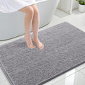 OLANLY Large Bathroom Rugs - Extra Soft Chenille Bath Mats | Quick-Dry, Machine Washable, Grey 47x32