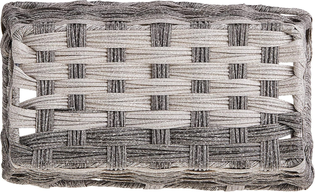 Whitmor Gray Wash Split Rattique Small Shelf Tote - Stylish Storage Solution for Home Organization
