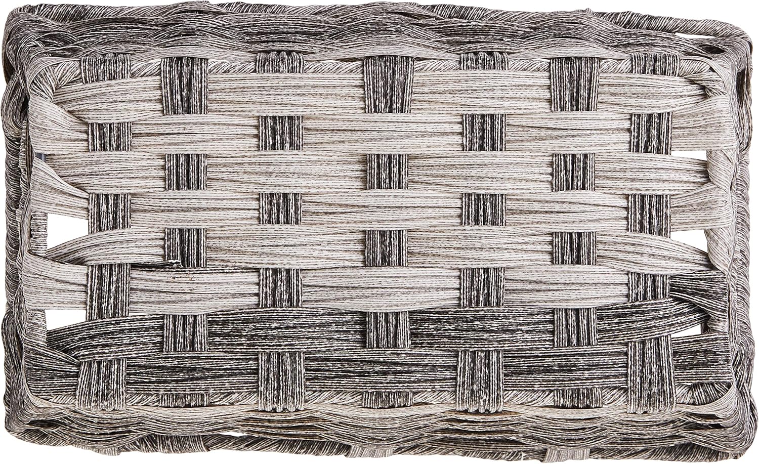 Whitmor Gray Wash Split Rattique Small Shelf Tote - Stylish Storage Solution for Home Organization