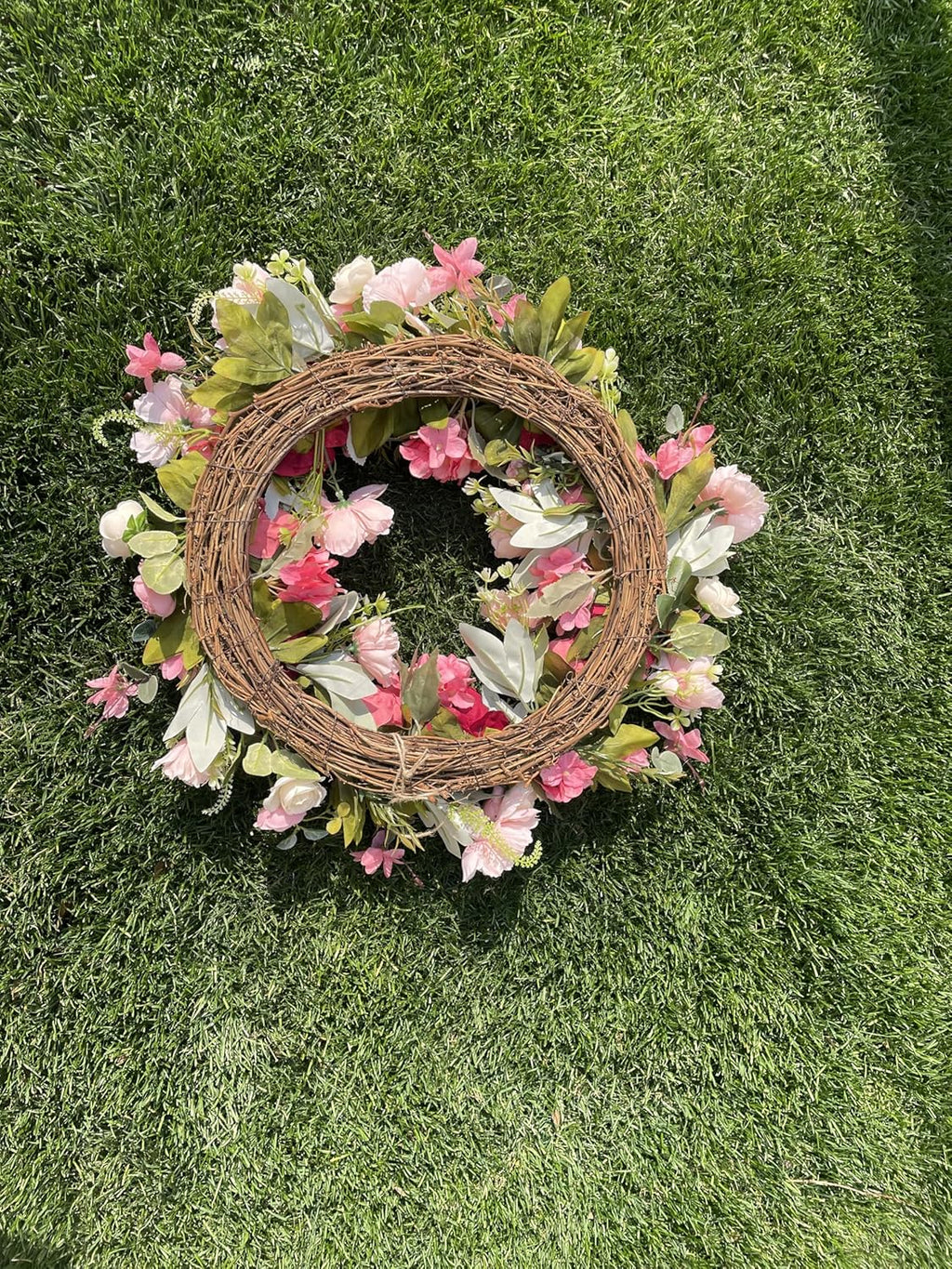 Peony Wreaths | 24-Inch Large Spring Wreath - Lush Handmade Design for Front Door & Outdoor Decor