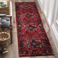 SAFAVIEH Vintage Hamadan Collection Accent Rug - 2'3" x 4', Red & Multi, Traditional Persian Design, Non-Shedding & Easy to Clean, Ideal for Front Door, Kitchen, Entryway, Foyer (VTH211A)