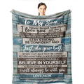 Wisegem Son Gifts from Mom - to My Son Blanket 60"x50" - Birthday Gifts for Boys from Mother - Sons Graduation Fathers Day Birthday Gift Ideas