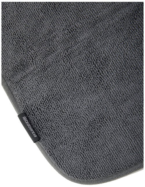 Brabantia SinkSide 16 x 19" Microfiber Dish Drying Mat for Kitchen Countertop (Dark Gray) Foldable Machine-Safe Absorbable Pad for Plates, Pots, Glasses