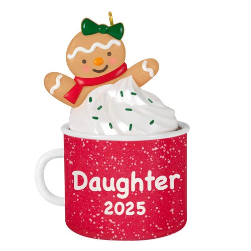 Hallmark Keepsake Christmas Ornament 2025, Daughter Gingerbread Girl in Mug 2025