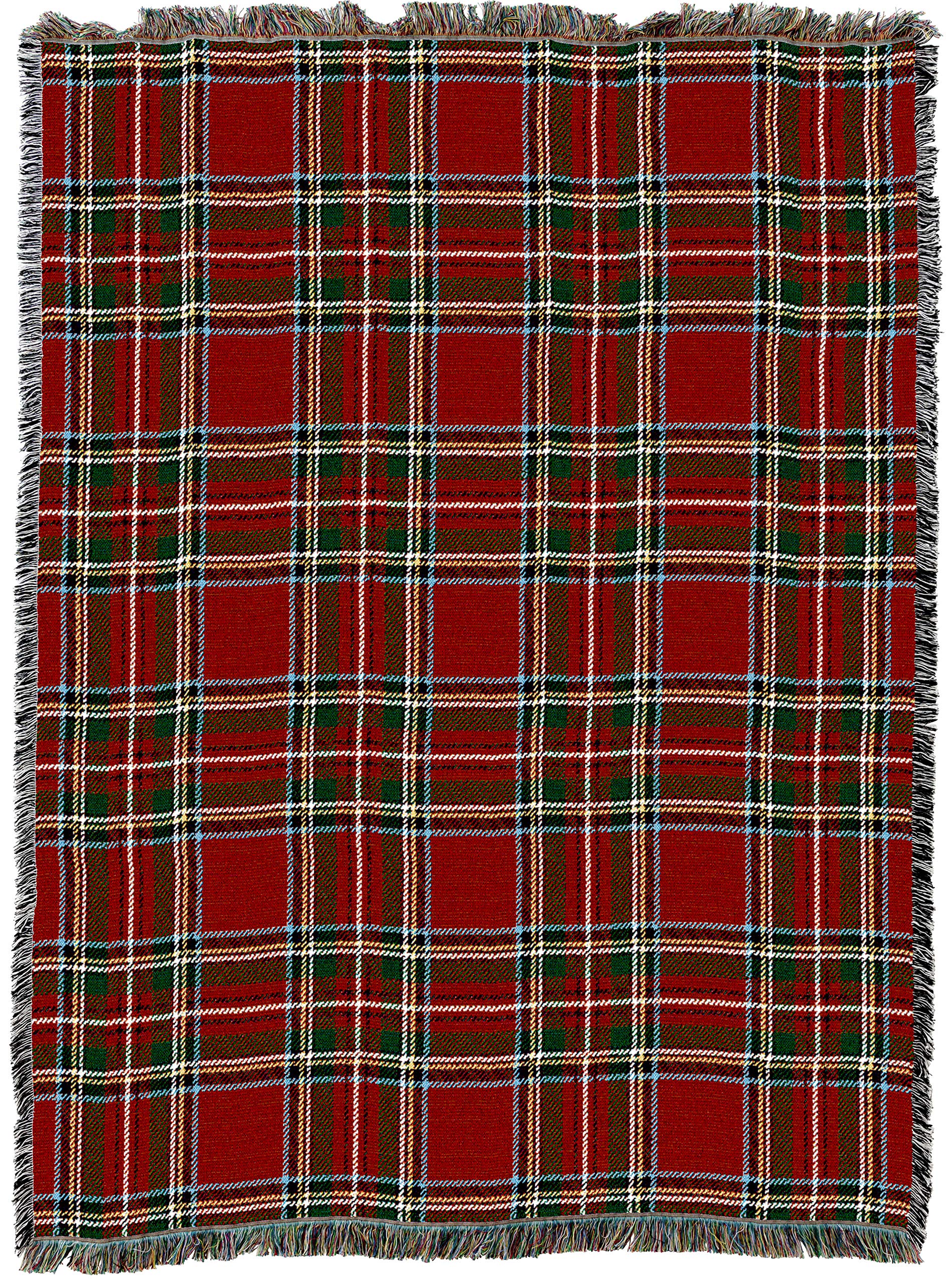 Pure Country Weavers Plaid Blanket Stewart Royal Tartan - Patterns Gift Tapestry Throw Woven from Cotton - Made in the USA (72x54)