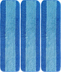 VanDuck Microfiber Mop Pads - Compatible with Bona Mop, 18 Inch, 3 Pack for Hardwood Floors