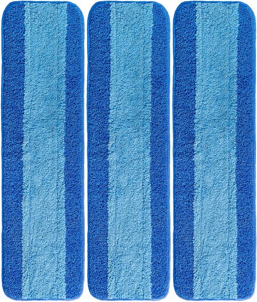 VanDuck Microfiber Cleaning Pads Compatible with Bona Mop (3 Pack) - Microfiber Mop Pads for Hardwood Floor for 18 Inch