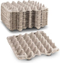 MT Products Pulp Fiber Egg Cartons - Holds 30 Eggs | Durable Egg Crate for Chicken Farms (Pack of 15)