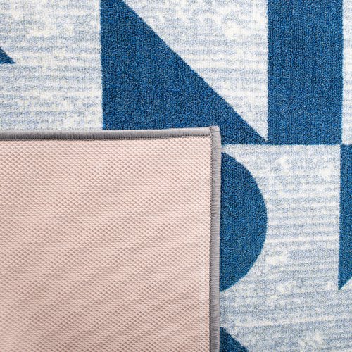 SAFAVIEH Washable Rug Kids Playhouse Collection - 3'3" x 5'3", Grey & Blue, Slip Resistant & Easy to Clean, Ideal for Kids Room, Playroom, Nursery, Boys & Girls Room (KPH222F)