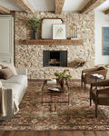 Loloi Magnolia Home by Joanna Gaines Banks Collection BAN-04 Brick/Ivory 2'-3" x 3'-9" .13" Pile Height, Machine Washable, Accent Rug