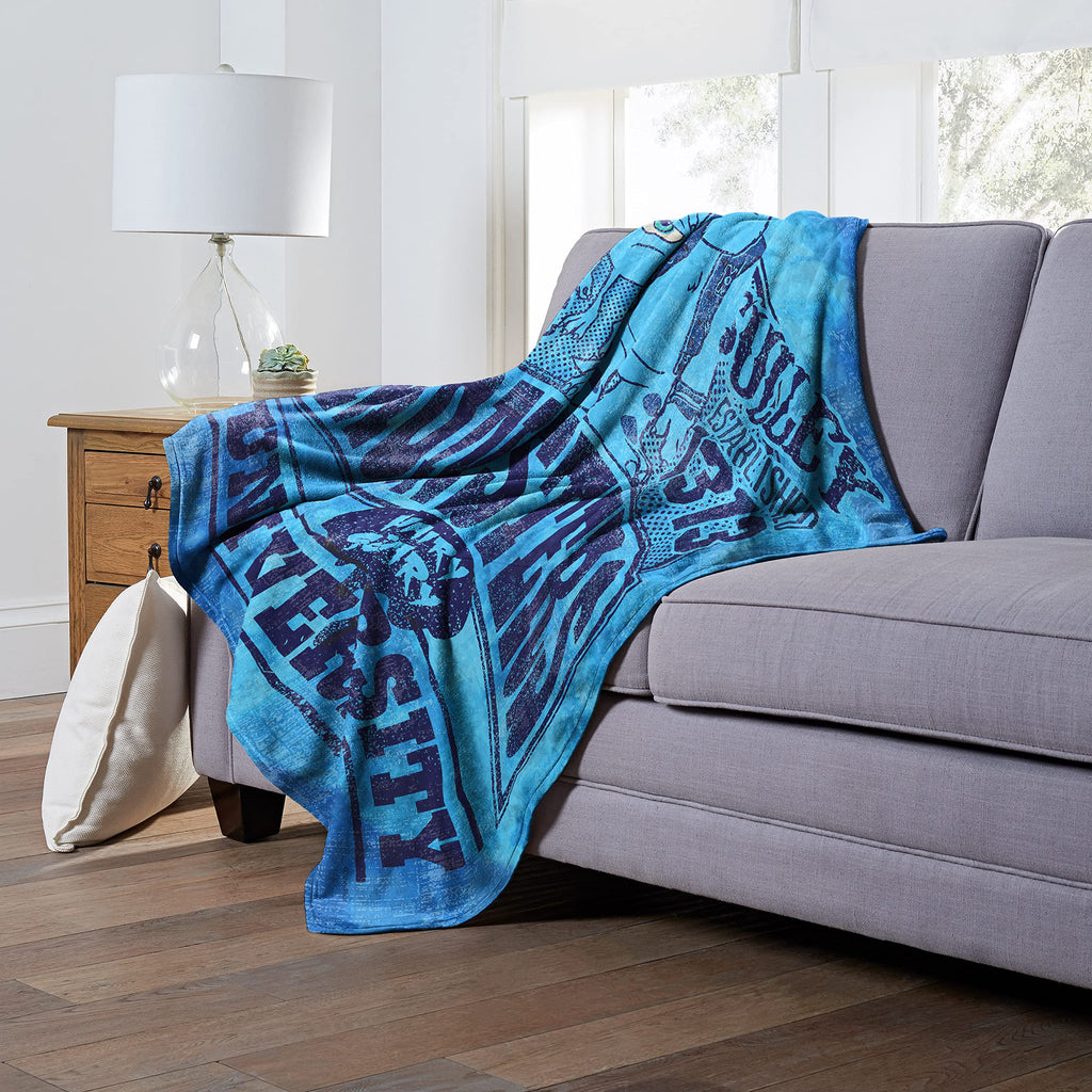 NORTHWEST Monsters Inc Silk Touch Throw Blanket, 50" x 60", Vintage Monsters