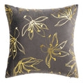 SAFAVIEH Home Collection Yari Blossom 18-inch Grey/Gold Decorative Accent Pillow PLS7146A-1818, 19"x19"