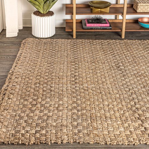 JONATHAN Y Estera Hand Woven Boucle Chunky Jute Natural Indoor Area Rug, 3x5, Bohemian, Transitional, Easy-Cleaning for Living Room, Bedroom, Kitchen, Pet Friendly, Non-Shedding (NFR102A-3)