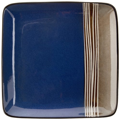 Elama 16 Piece Double Bowl Stoneware Dinnerware Set with Service for 4