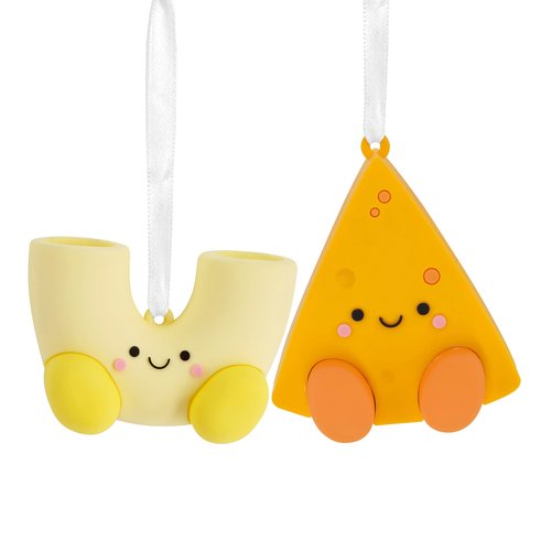 Hallmark Better Together Mac and Cheese Magnetic Christmas Ornaments, Set of 2, Shatterproof