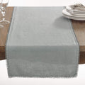 SARO LIFESTYLE 15062.BG1672B Pomponin Collection PomPom Design Table Runner 16" x 72" Blue-Grey