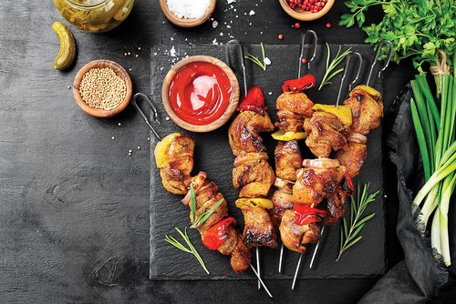 Weber Crafted Rotisserie Skewers – Stainless‑Steel 16" Skewer Set for Even Rotating & Roasting - Ideal for Kebabs and Skewers