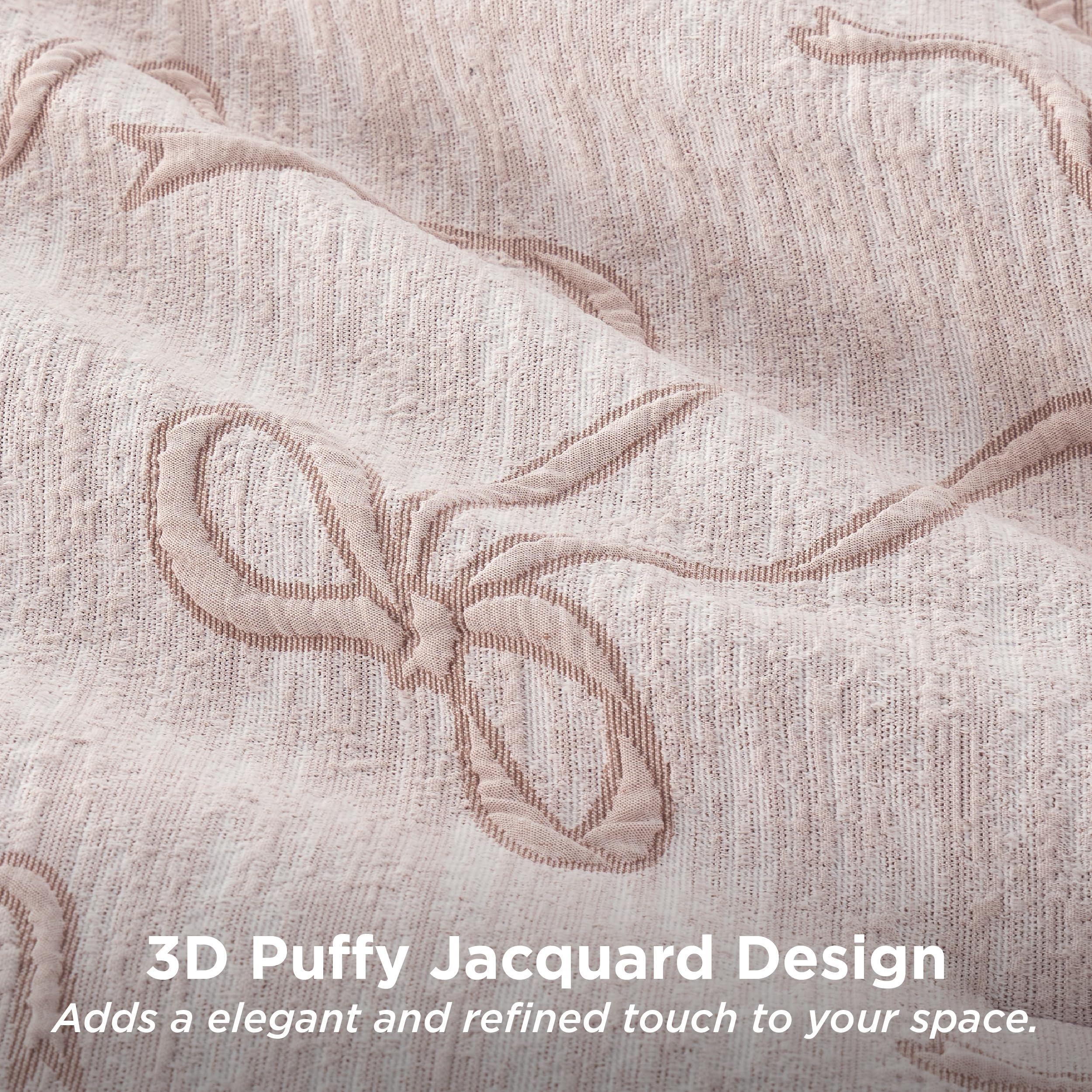 Bedsure Pink Comforter Set Queen, GentleSoft™ 3 Pieces Breathable Bow Comforter Set Women Girls with 2 Pillow Shams, Cute Queen Bedding Sets Pink Room Decor Aesthetic Bedroom Decor, 90x90 Inches