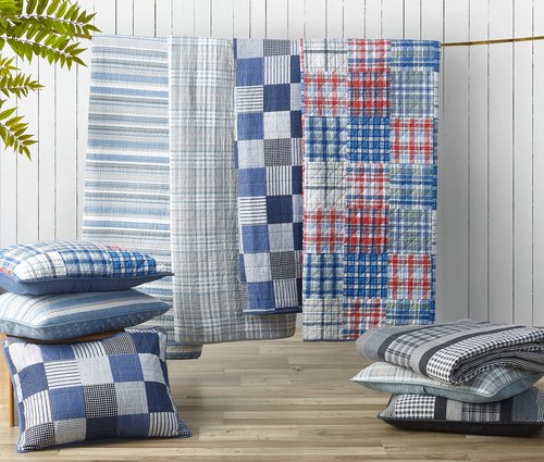 Nautica - Twin Quilt Set, All Season Cotton Home Bedding, Dorm Room Essentials (Raeford Blue, Twin)