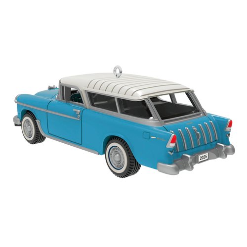 Hallmark Keepsake 0.75" Mini Christmas Ornament 2025, Lil' Classic Cars 1955 Chevrolet Nomad Wagon 2025, Metal, Gifts for Car Collectors