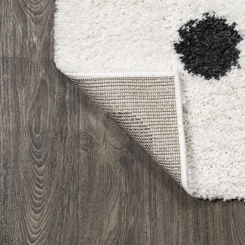 JONATHAN Y Pere Charcoal Dot Shag White/Gray Runner Rug, 2x8, Modern, Bohemian, Contemporary, Easy-Cleaning for Living Room, Bedroom, Kitchen, Pet Friendly, Non-Shedding (MOH411A-28)