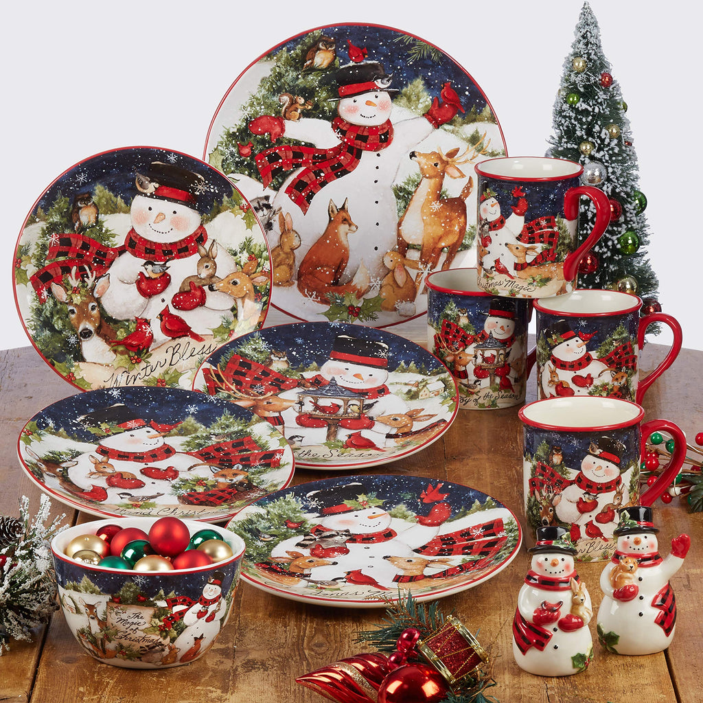 Certified International Magic of Christmas Santa Rectangular Platter, Multicolored Large