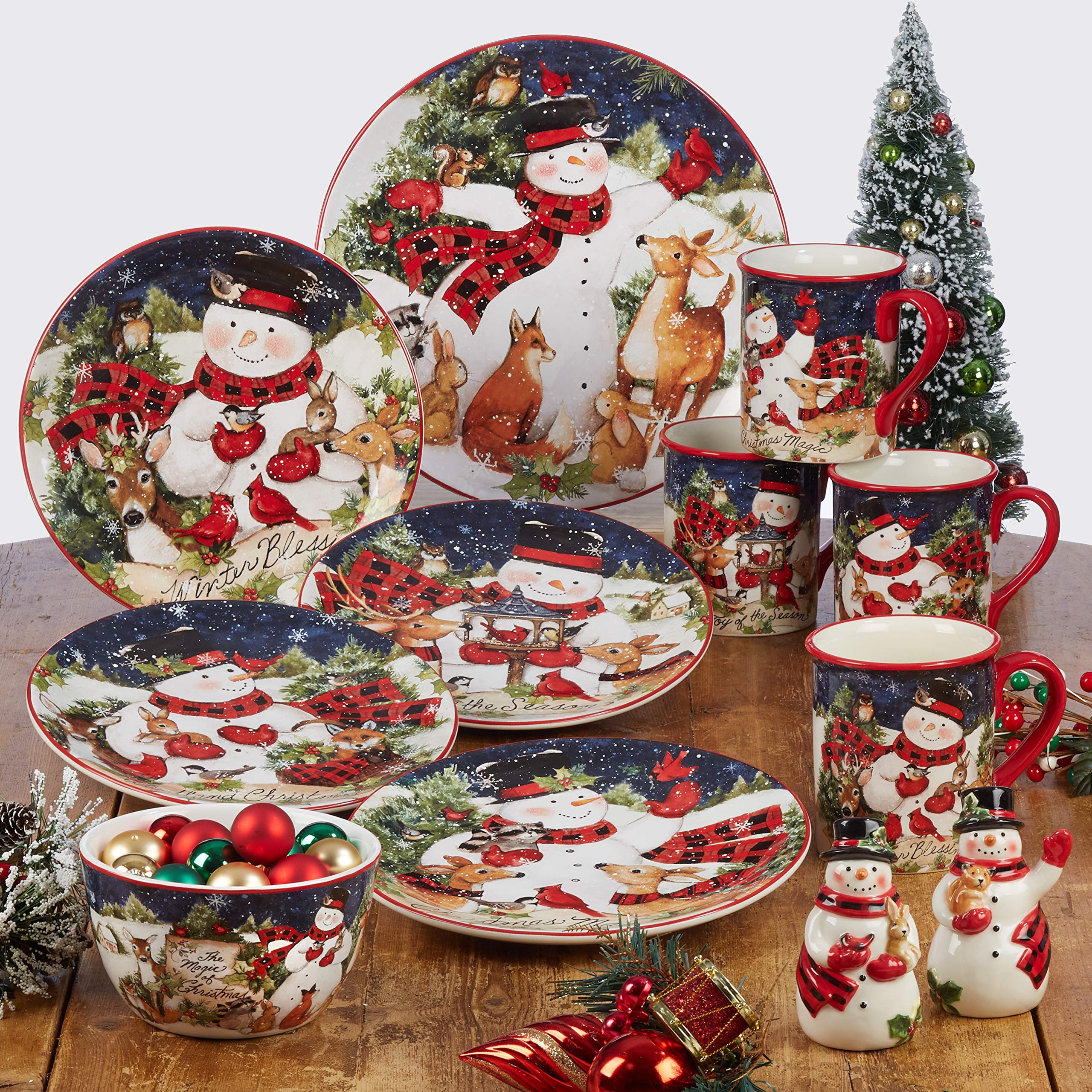 Certified International Magic of Christmas Santa Rectangular Platter, Multicolored Large