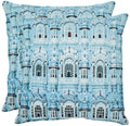 Safavieh Pillows Collection Verone Decorative Pillow, 20-Inch, Turquoise, Set of 2