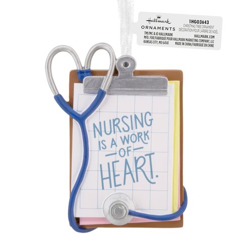 Hallmark Nursing is a Work of Heart Christmas Ornament, Gifts for Nurses