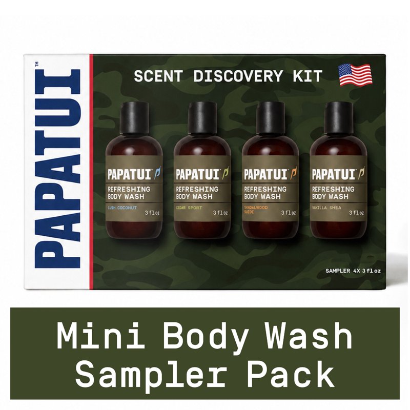 Mini Body Wash Sampler Pack - 4 Travel Size Scents