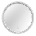 24-Inch Circular LED Anti-Fog Wall Mirror with RGB Lighting for Bathroom