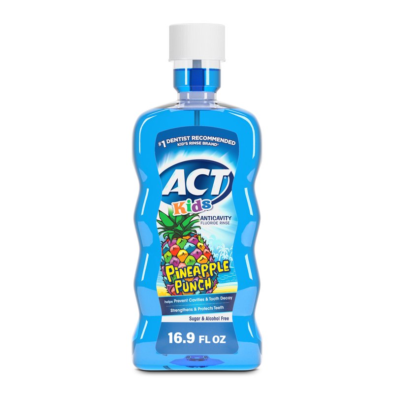 Kids Anticavity Fluoride Mouthwash - Alcohol-Free Pineapple Punch, 16.9 oz