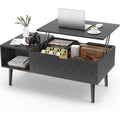 Lift Top Coffee Table with Storage Shelf & Hidden Compartment