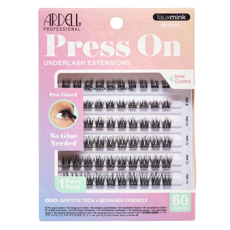 Pre-Glued Faux Mink Lash Clusters - Natural Volume Eyelash Extensions (60 Ct)