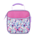 Insulated Lunch Box Combo with Food Container & Bottle - Butterflies Purple