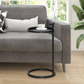 Portable Metal Round End Table - 12" Diameter, C-Design