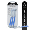 Premium Facial Razors - Exfoliating Beauty Groomers, 3 Pack