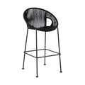 26" Acapulco Indoor Outdoor Steel Bar Stool with Black Rope