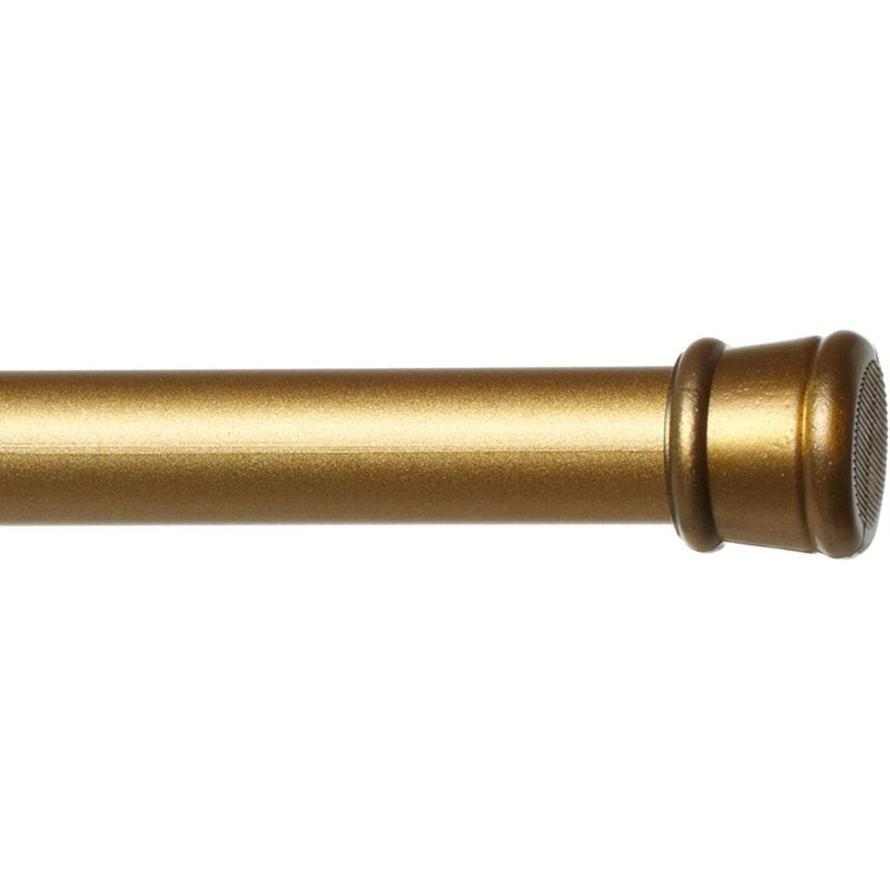 Achim Gold Adjustable Shower Curtain Rod - 41-76 Inch Tension Tension Pole with Rubber Ends - Gold