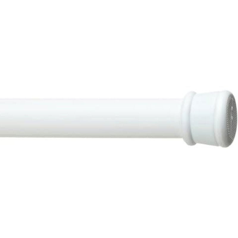 Achim Adjustable White Shower Curtain Rod - 41-76 Inches, Tension Fit, Ivory