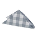 Buffalo Check Dinner Table Napkins - Grey - Set of 4